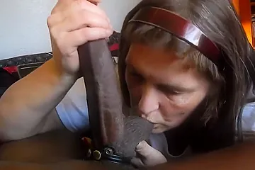 Cum Craving Mature Sucks Giant Cock Like A Real Pro - porn video