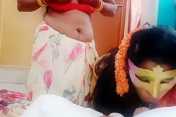 Telugu Threesom Dirty Talks Step Mom Stepdaughter Husband Blowjob Telugu Dirty Talks - porn video