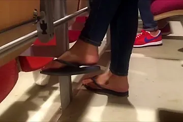 Perfect Candid Feet In Flip Flops - Laura Matrick - porn video