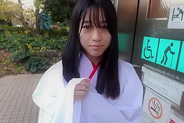 A Cute And Serious Girl Who Is A Member Of The Class Council At Her School, She Is Dressed As A Miko At Her -time Job And Is A Servant Of God! (18+) - porn video