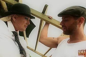 Kirstyn 3some Garden Blowjobs With Kirsten Halborg - porn video