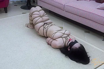 Sadi tied, gagged & blindfolded topless - porn video