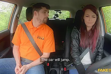 Cindy Shine Climbs On Top Of A Car To Fuck Her Driving Instructor - porn video
