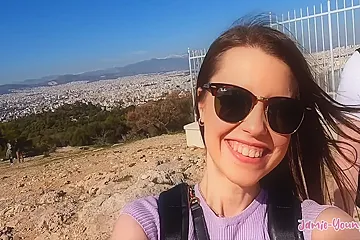 Cute Girlfriend Gets Fucked On Vacation In Athens! Porn Vlog With 9 Min - porn video