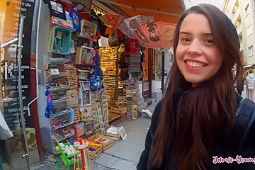 Cute Petite Girl Rides Big Cock! Budapest Sex Vlog - porn video