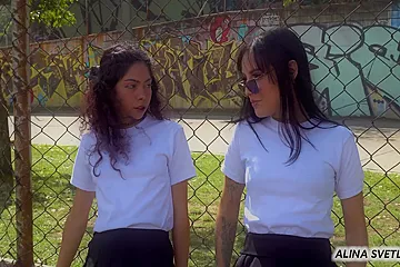 Rebellious Teen Girls Have Lesbian Sex (18+) - porn video