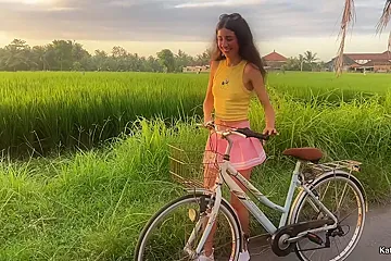 Teaching Cutie How To Ride A Bike And She Teaches Me How To Fuck All Night - Creampie - porn video