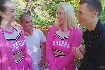 Busty Cheerleaders Cuckold Their Pervert Coach - Lady Gang & Vera Jawr - porn video