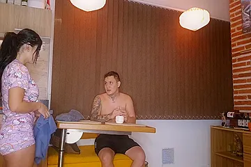 Fucks A Stranger In The Kitchen Of Her Cabin - porn video