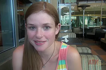 Out On The Town With Lara Brookes, Then Getting Naked And Touching Her Pink Pussy - porn video