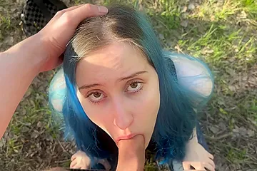 Sex In The Woods With Busty Classmate. Young Russian Student Takes Creampie In Pussy (18+) - porn video