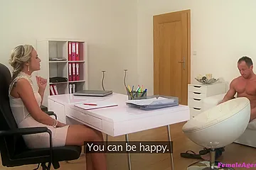 New Female Agents First Casting: Shy Stud Turns Sexual Dynamo (full Video) - porn video