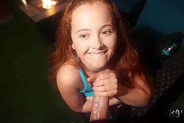 Oral Video With Impressive Red Eviee From - porn video