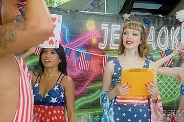 Happy 4th Of July Aliya Brynn Kate Bloom And Ember Snow - porn video