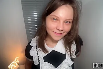 Teen Maid Exchange Sex For Cleaning Routine (18+) - porn video
