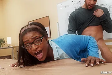 Stuffy Student 18+ Council President Gets Caught Cumming - porn video