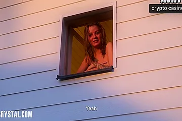 Hawt Golden-haired Neighbor Shows Stranger Sauna And Her Wet Holes - porn video