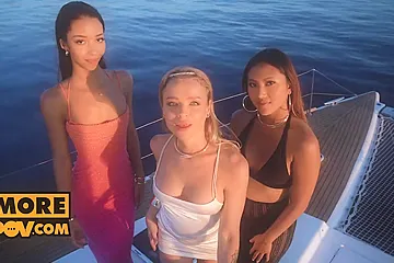 Alexa Flexy, Lia Lin And May Thai Fourway Boat Fuck At Sea - porn video