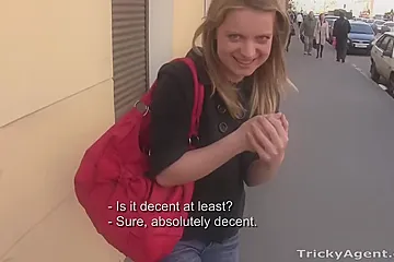 A Blue-eyed Chick, Shy But Interested! - porn video