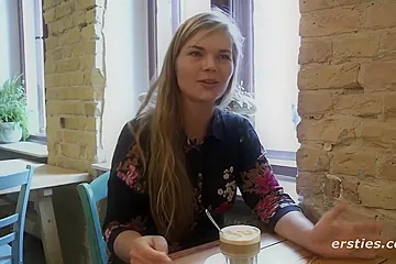 Danish Beautiful Babe Toys Her Unshaved Twat With A Glass Dildo - porn video