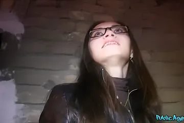 Arousing Teen With Glasses Fucks For Money (18+) - porn video